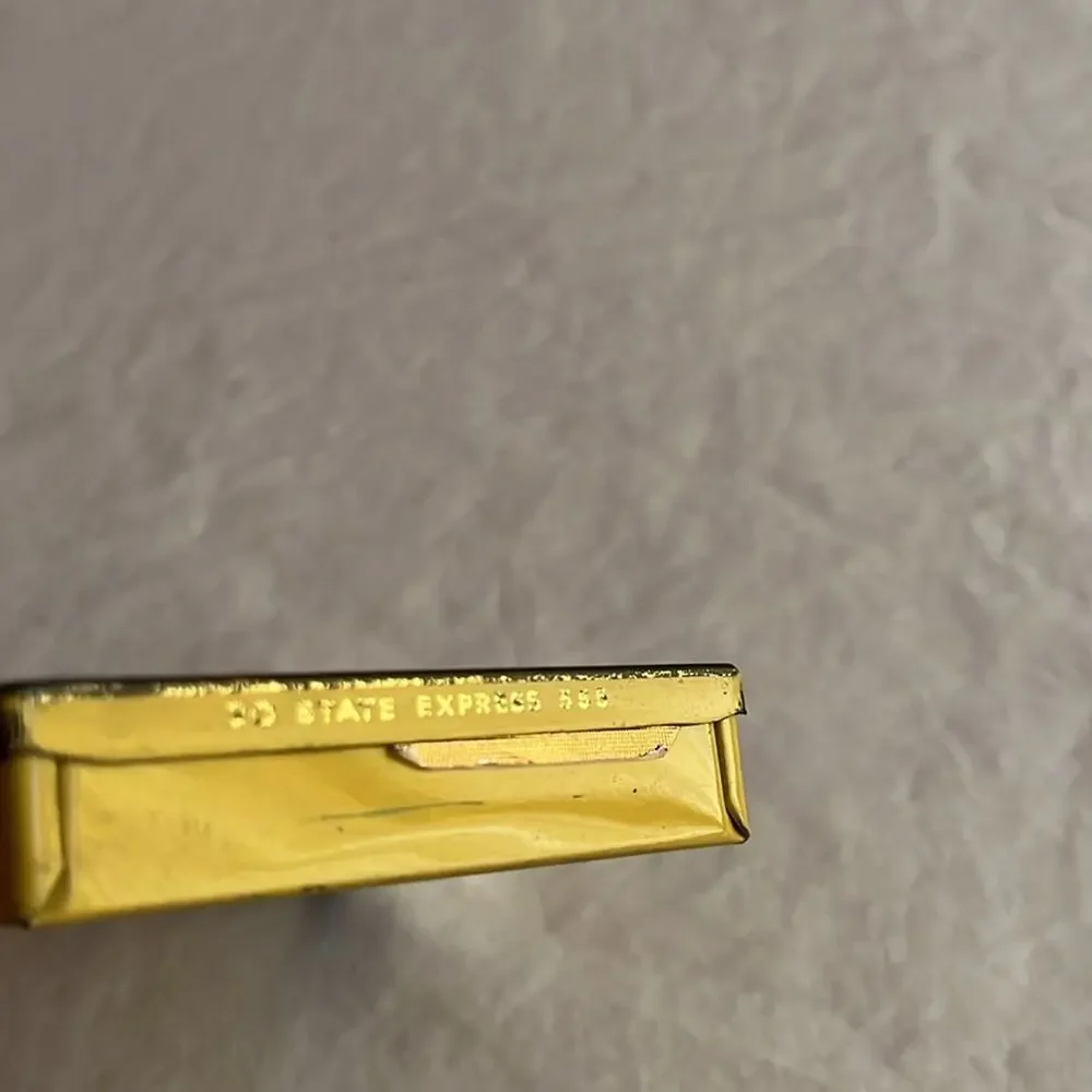 State Express Cigarettes 555 Yellow Tin Box Vintage
